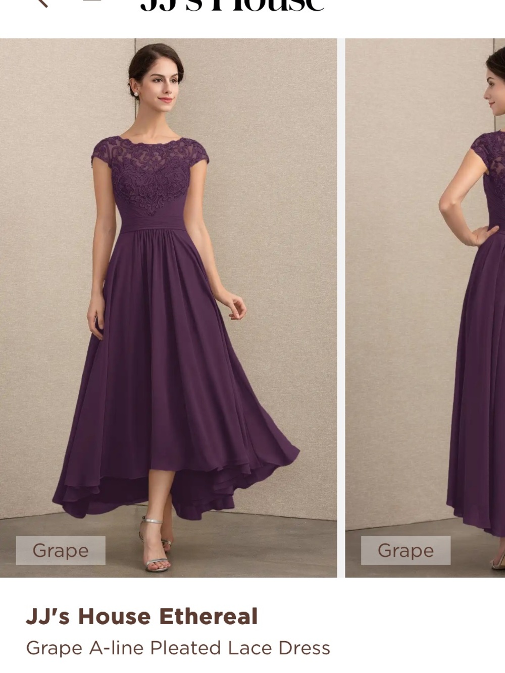 JJ’s House Ethereal Dress in Grape - US 4